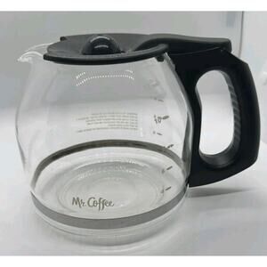 Mr. Coffee 12-Cup Replacement Coffee Carafe  Black Durable Glass Drip-Free | EUC